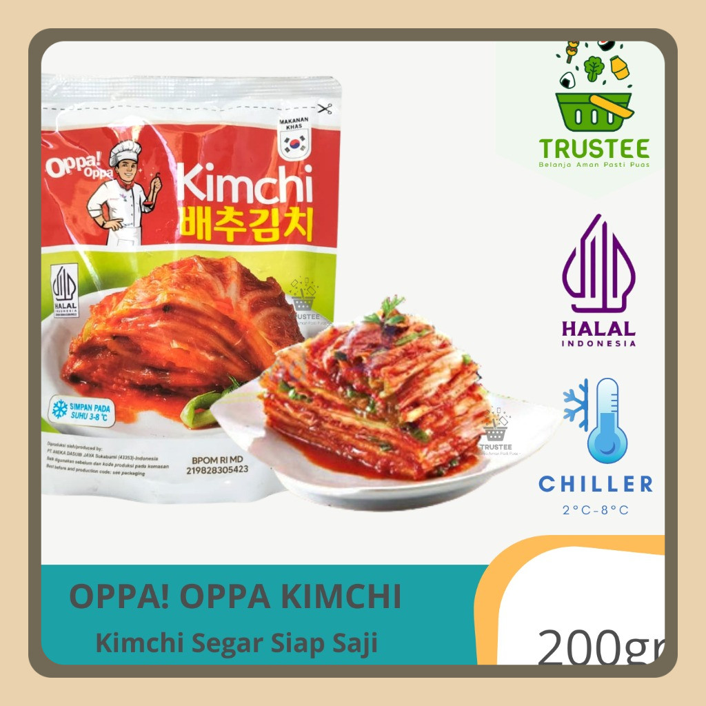 

Oppa! KIMCHI Sawi Fresh Halal / Kimchee Korea 200G - Makanan Korea