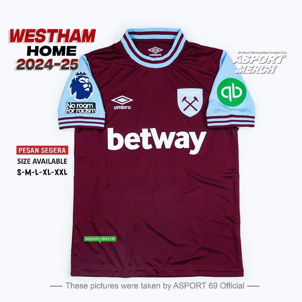 ASPORT WESTHAM HOME  2024 2025 JERSI WESTHAM HOME 24 25