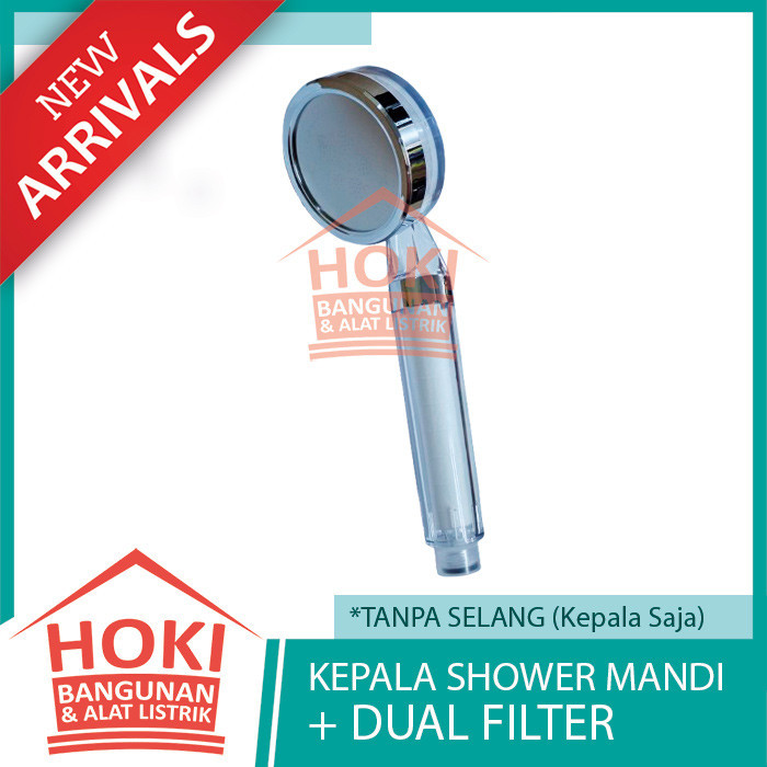 HAND SHOWER HEAD + FILTER CHROME - Kepala Sower Mandi + Saringan Air Deras PP