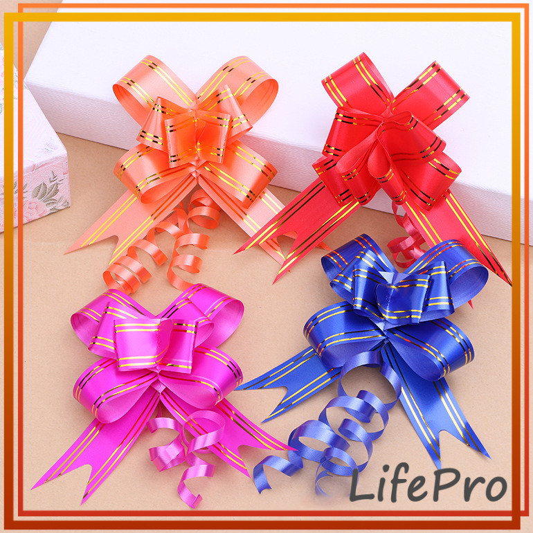 

(ISI 10) Pita TARIK LIS EMAS Serut Parcel Kado Souvenir GOLD STRIPE LACE