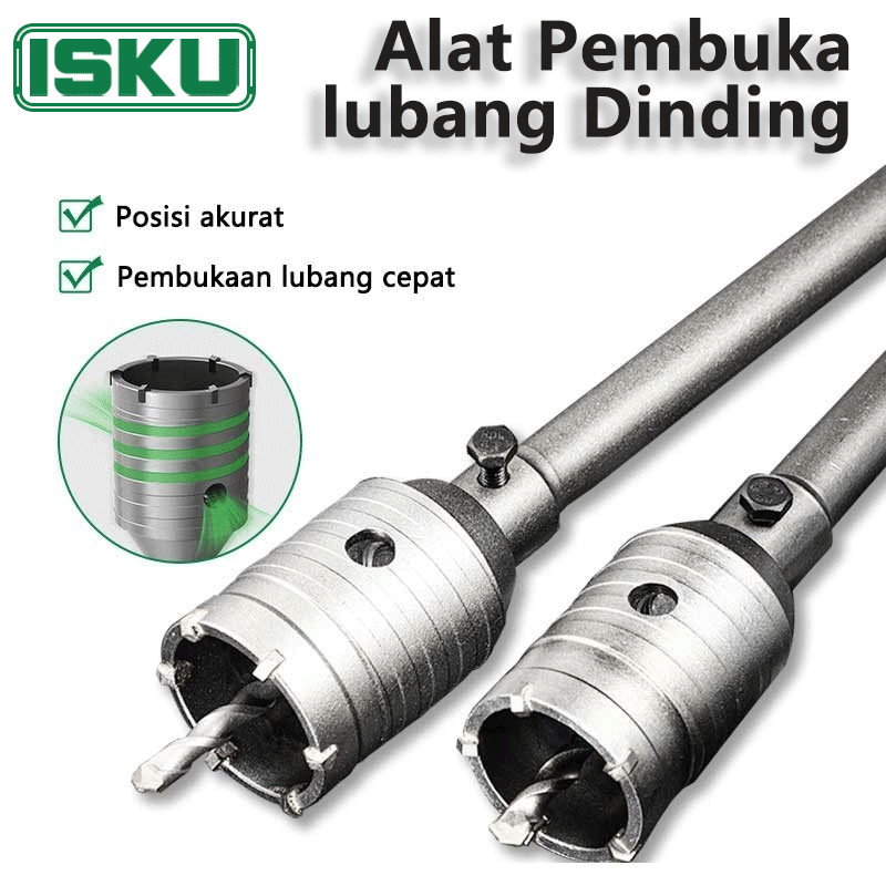 ISKU Hole Saw Hollow Core Saw 30-90MM Mata Bor Hole Saw Lubang Tembok Beton Pelubang Beton