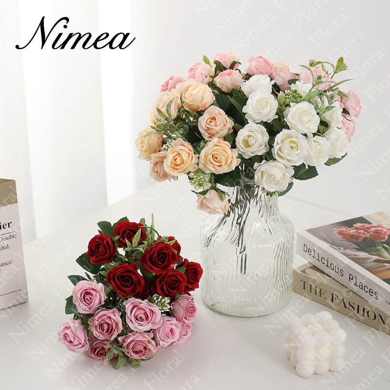 Bunga Artificial Buket 15X Buket Kecil Bunga Buket Bunga Hiasan Ruang Tamu Bunga Buket