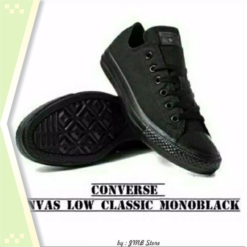 Sepatu Keren Kekinian Sekolah Anak SD SMP SMA / Sepatu Sekolah Converse All Star Hitam Polos Pria Wa
