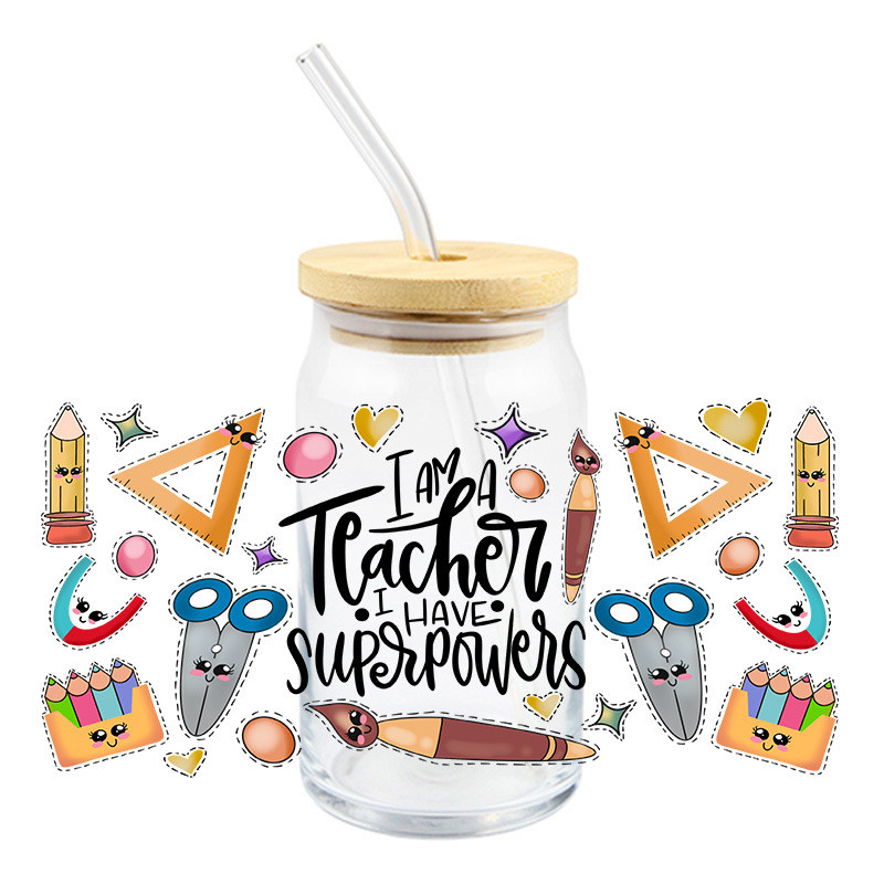 

Personalized customized UV transfer Sticker print crystal label DIY label DTF glass cup stickers Transparent waterproof decal