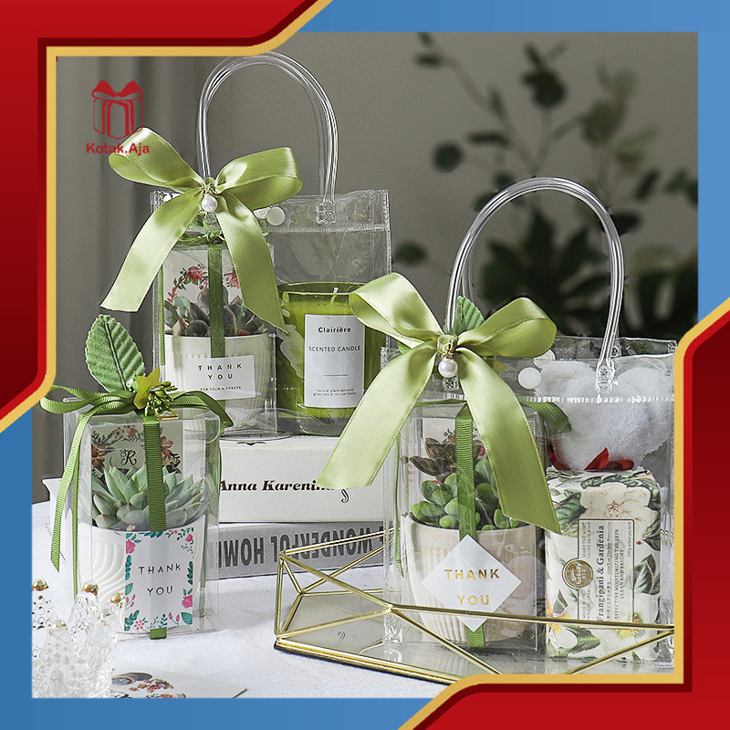 

Tas Mika PVC / Tas Mika PVC Transparan / Tas Bening / Tas Transparan / Tas Hampers I AC01-ACB02