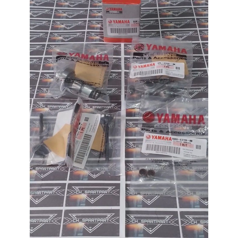 Paket Noken As Camshaft + Platuk Klep + Klep Set + Seal Klep Yamaha Mio Lama Mio Sporty Mio Smile Mi