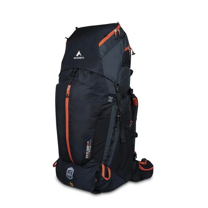 tas carrier eiger excelsior 75+15L - Hitam