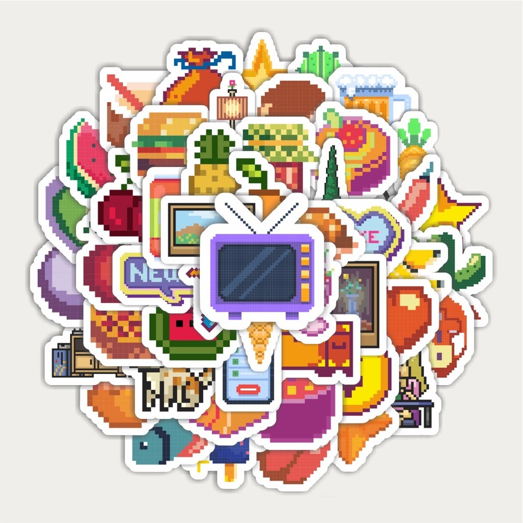 

Sticker Pack Sticker Kartun Pixel Sticker | Sticker TUMBLR | Stiker LAPTOP KOPER HELM