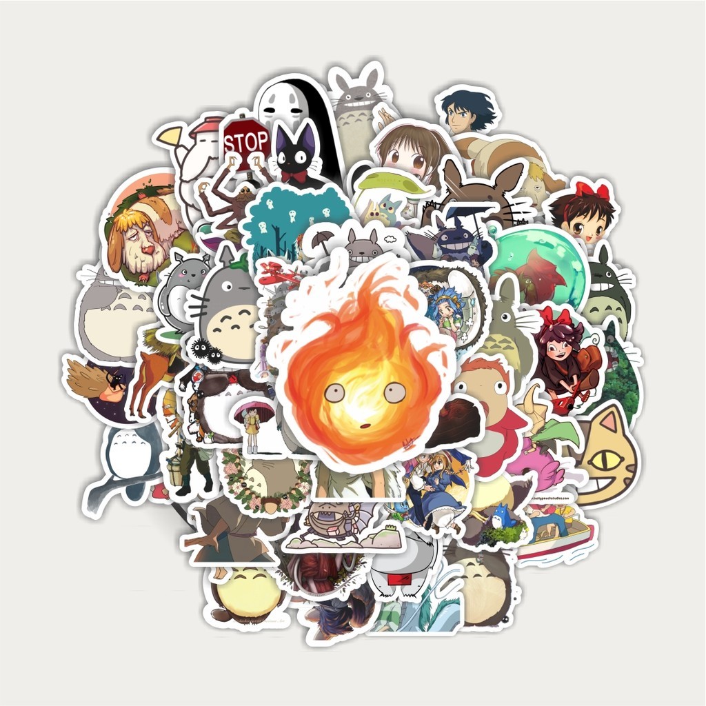 

Sticker Pack Stiker Anime Studio Ghibli | Sticker TUMBLR | Stiker LAPTOP KOPER HELM