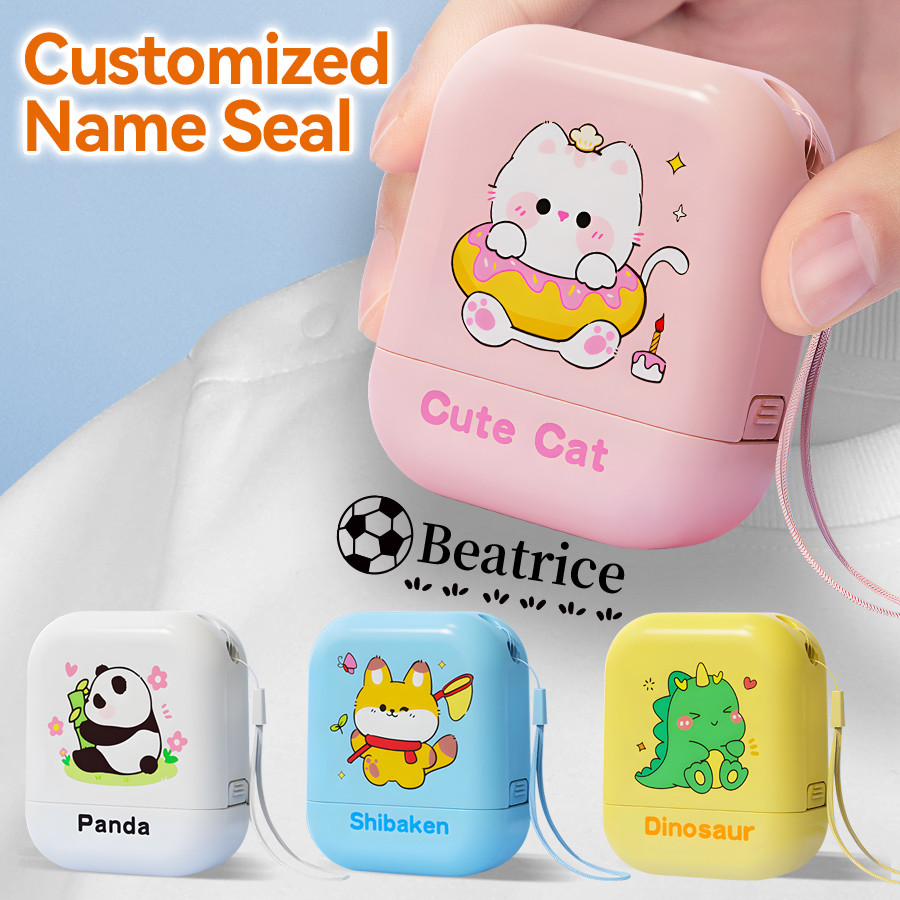 

Personalized Customized Name Stamp printing for kindergarte new kids bag shoes school uniform gift set Waterproof Non-fading tag