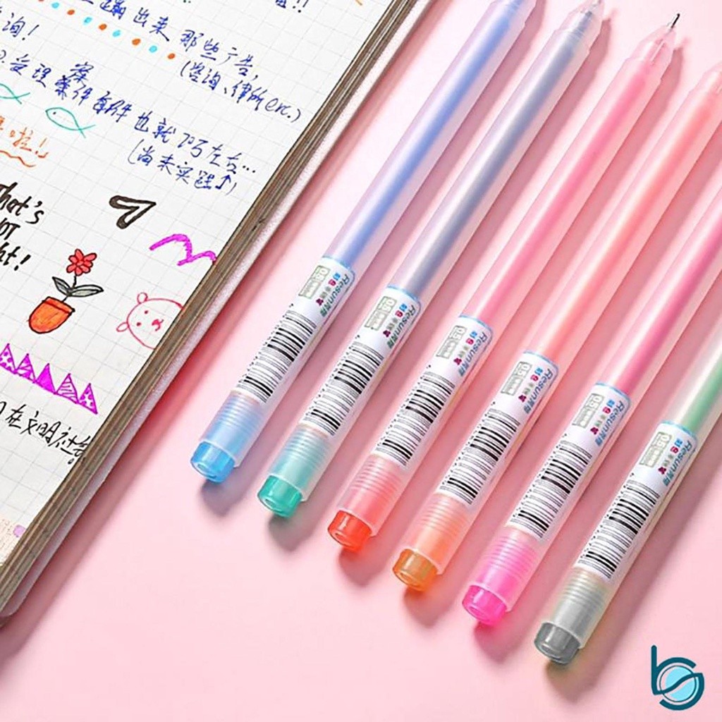 

Pulpen 12 Warna Cerah/Color Gel Pen Tip 0.5mm Penulisan Hingga 400m - Best Stationary