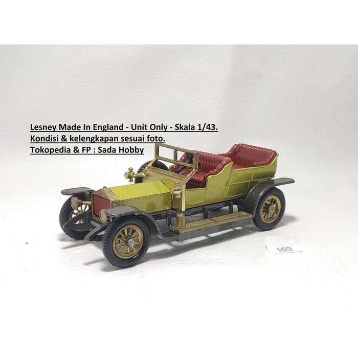 IP3... Vintage Diecast Lesney Matchbox 1/43 1906 Rolls Royce Silver Ghost Hijau England Unit Only 2N