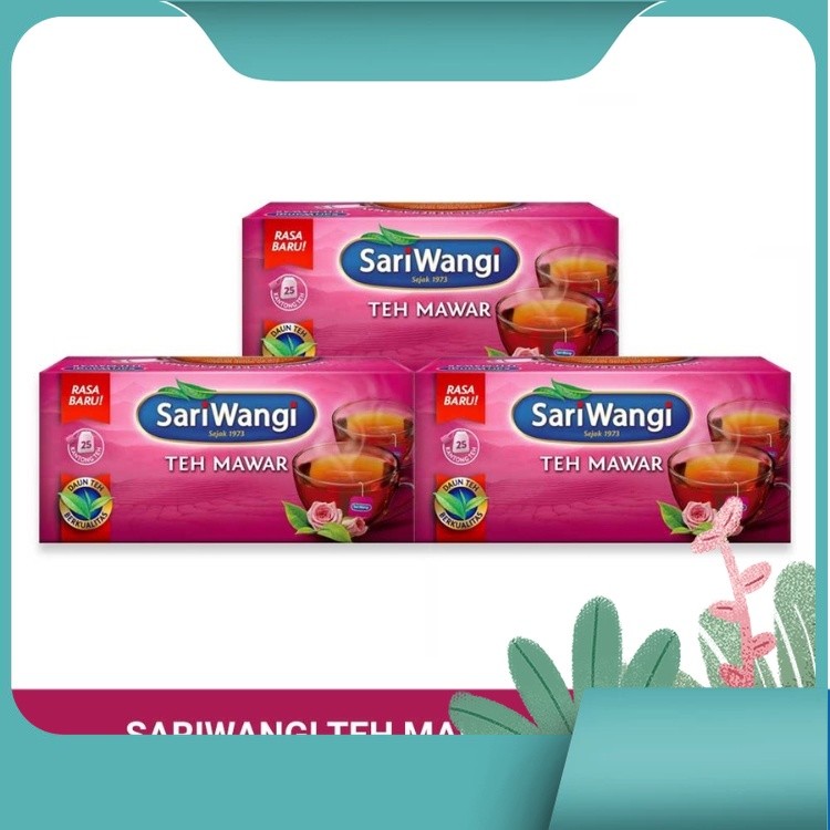 

Sariwangi Teh Mawar Isi 25 Kantung Celup Triplepack