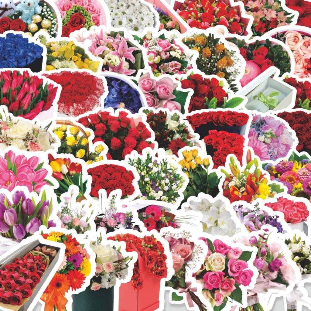 

Stiker Cutting Pack Stiker Flowers Bloom / Bunga Mekar Isi 100Pcs Series Aesthetic Lucu Keren Untuk Koper Bahan Vynil