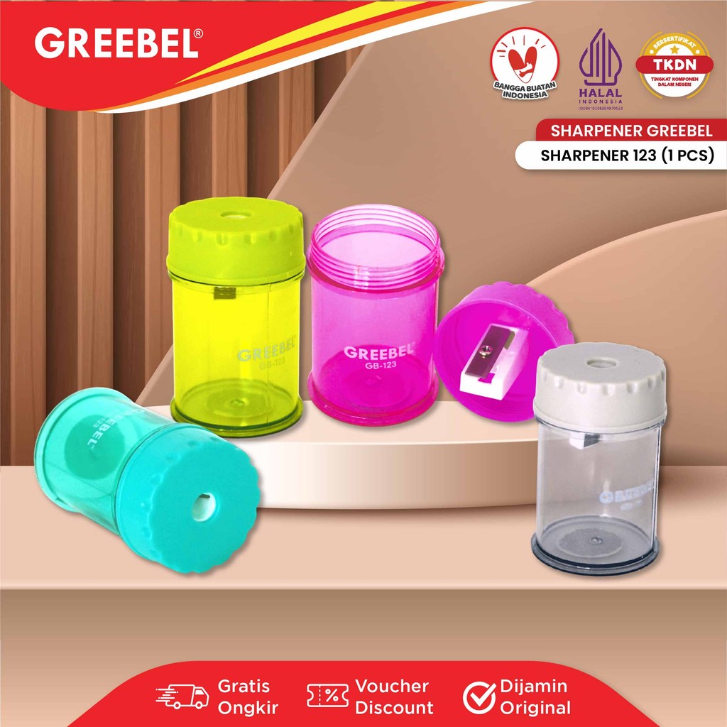 

GREEBEL Rautan Pensil / Serutan Pensil / Sharpener 123 (PCS)