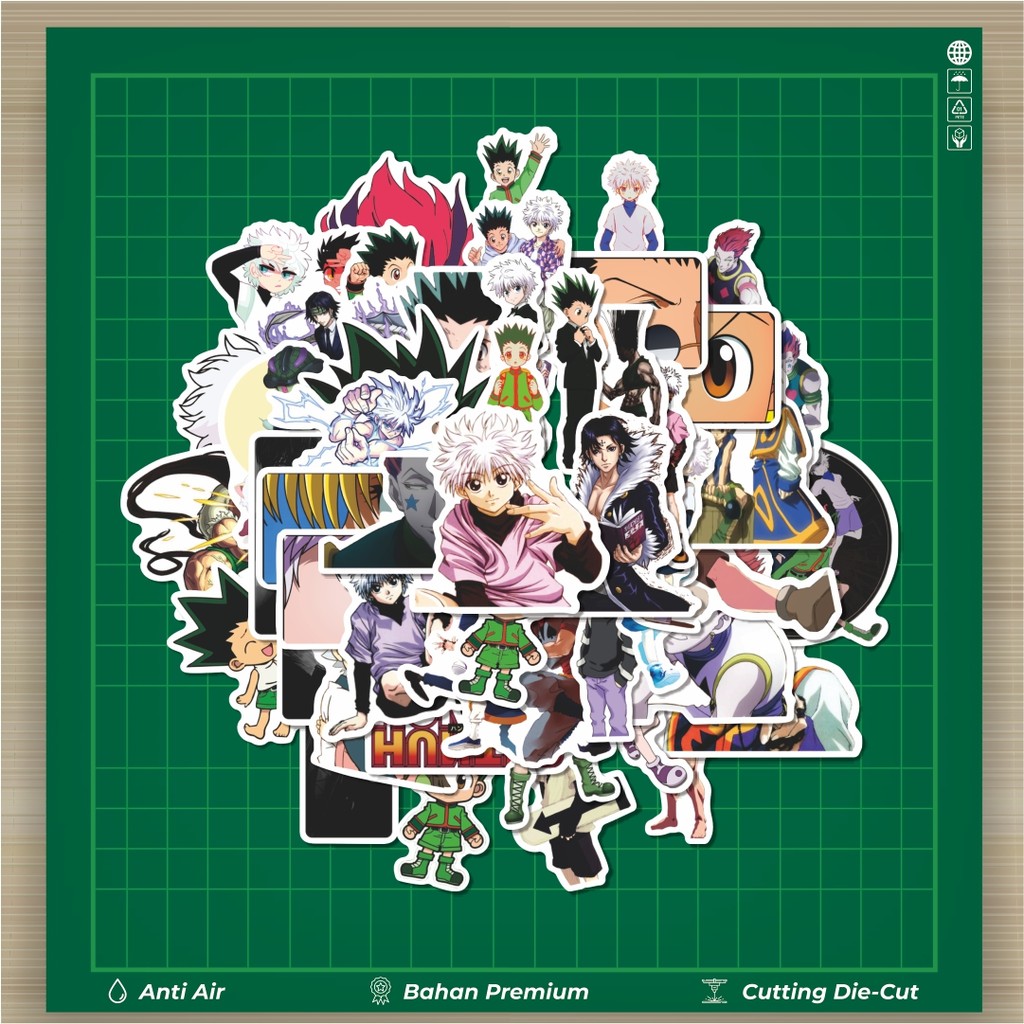 

HOT 50 PCS STIKER Sticker Anime Hunter X Hunter Stiker Fashion Cars Decal Dingin Kartu Album Custom Vinyl Anti Air- Sticker Aesthetic Buku Journal Koper Casing HP Tablet Laptop Helm Motor Botol Minum