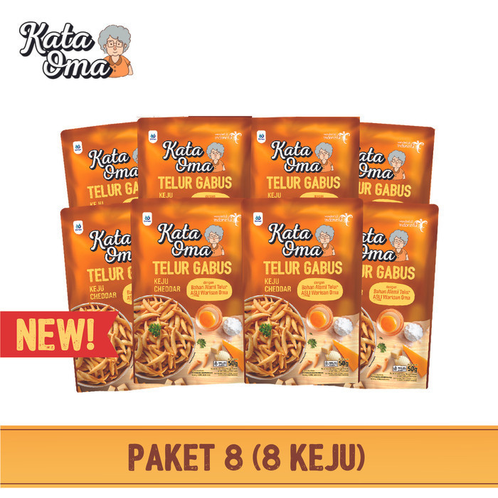 

Paket Isi 8 Kata Oma Telur Gabusa Rasa Keju 50 Gr