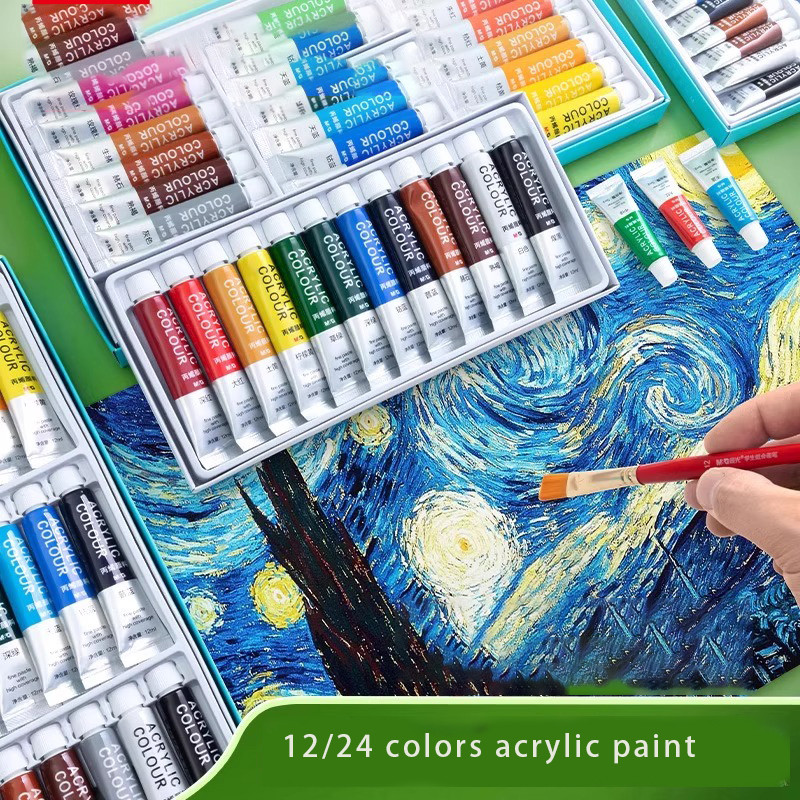 

M&G 5ml Acrylic Paint Set Plaster Toys Waterproof Metallic Color Paint Statue Coloring, DIY Textile Painting Graffiti Colorant