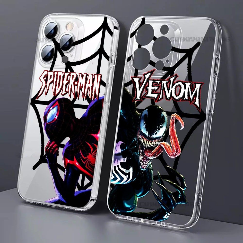 ALL TYPE CASE BENING MOTIF SPIDERMAN DAN VENOM UNTUK REALME 8i REALME 9i REALME 5/5i C33 C55 C21/C21