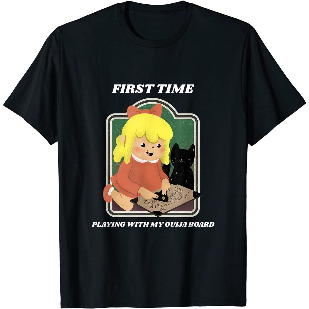 COD Baju Kaos Funny Ouija Board Tee, Cult SPIRIT Board Tee T-Shirt Lembut Tebal Premium