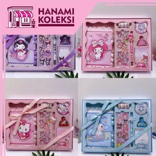 

TERBARU Hadiah set sanrio kuromi cinnamoroll melody lengkap stationery gift set box kado NB052
