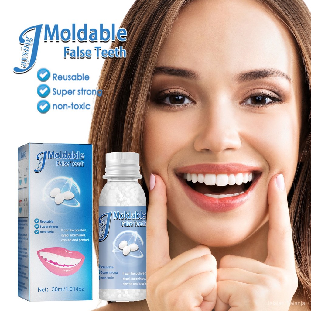 

Jaysuing Shapeable Tooth Filling Gel（30ml Boxed） Film Makeup Denture Repair Teeth Glue Temporary Denture Repair Broken Teeth Temporary Denture Glue