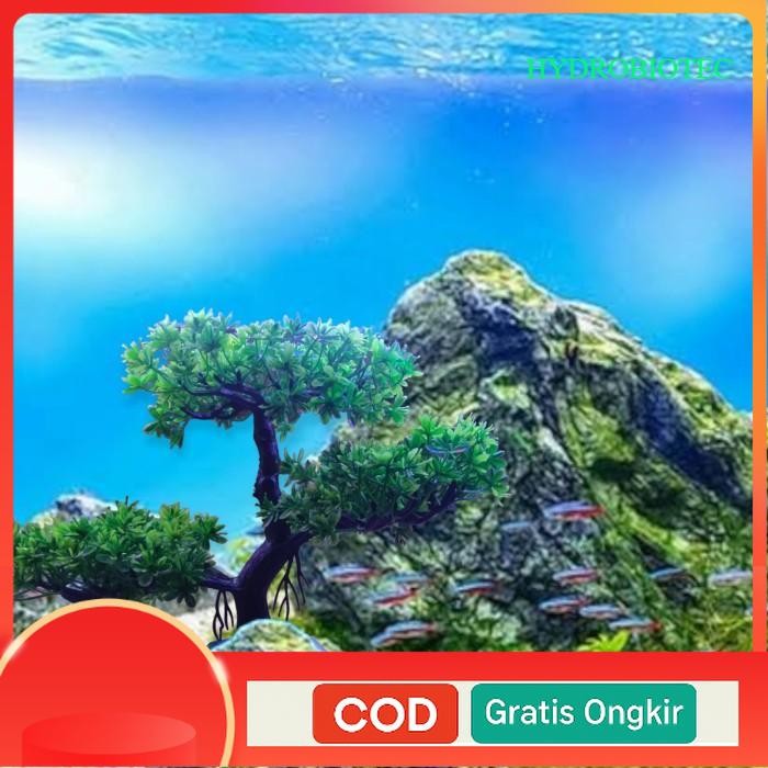 bonsai/bonsai aquascape plastik/tanaman aquarium plastik/pohon plastik