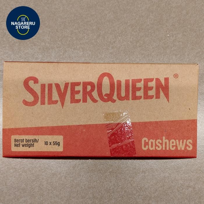 

Silver quenn silverqueen milk chocolate with cashews isi 10 pcs x 55gr/box