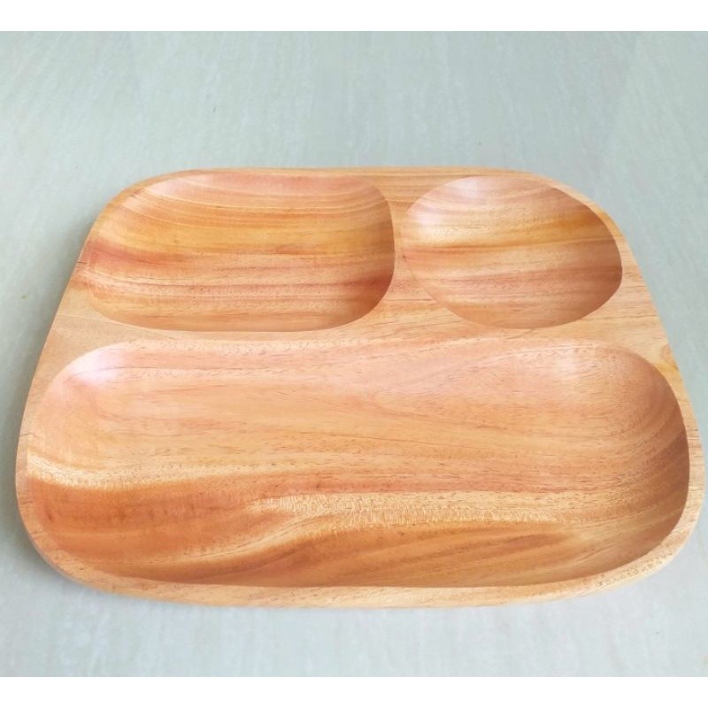 Piring Makan Anak Kotak Kayu Mahoni