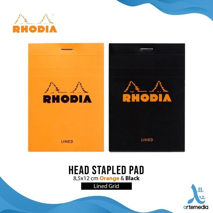 

Buku Catatan Rhodia 8,5x12cm Lined Head Stapled Pad N12 Notepad - ORANGE