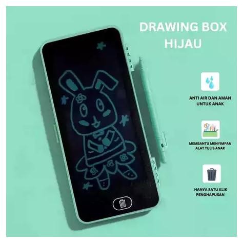 

Kotak Pensil Case Lcd Writing Drawing Box Case Pencil Drawing Pad Edukasi 2in1 - CASE BIRU