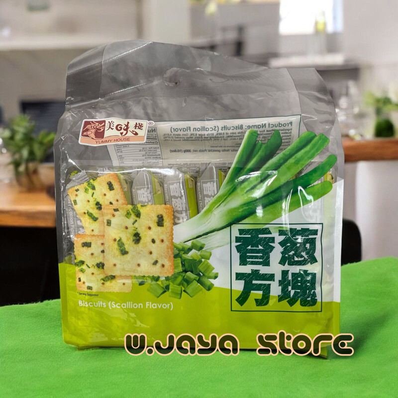 

Yummy House Biscuit Scallion Flavor 300g / Biskuit Rasa Daun Bawang