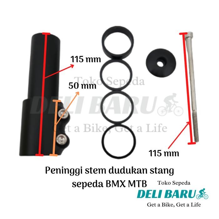READY Peninggi stang Stem extender Alloy Oversize sepeda MTB BMX - Peninggi stem