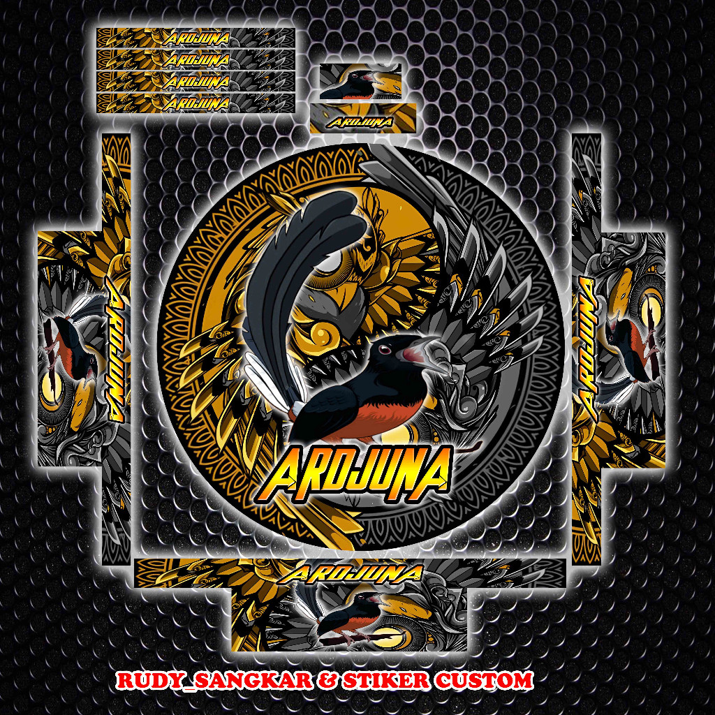 STIKER DECAL SANGKAR BULAT MURAI/DECAL SANGKAR MURE/STIKER DECAL KANDANG BULAT/STIKER DECAL MURAI/ST