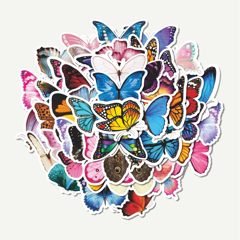

Sticker Pack Stiker Watercolor Butterfly Series [Seri Kupu-Kupu Cat Air ]| Sticker TUMBLR | Stiker LAPTOP KOPER HELM