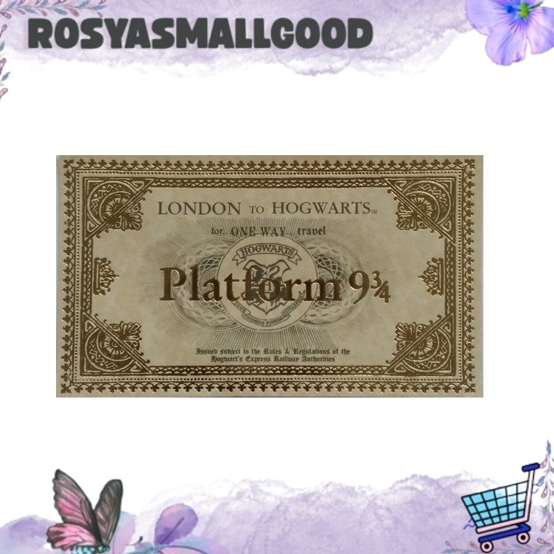 

VIIRRAALL HPTB ticket bus harry tiket bis platfom 93/4 london hogwarts bookmark pembatas buku kartu CCOS