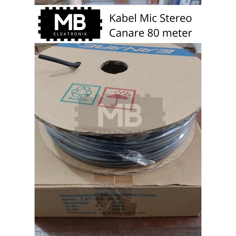 Kabel Mic Stereo Canare L2T2S 80 meter - Kabel Microphone Roll