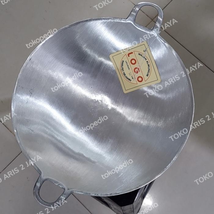 WAJAN ALUMINIUM COR TEBAL | KUALI ALUMINIUM SUPER TEBAL LOGO 36 CM