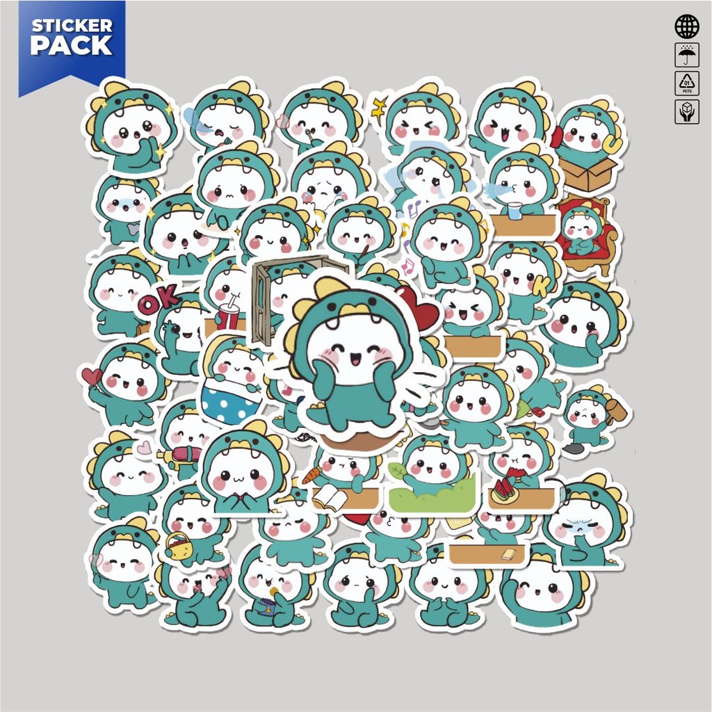 

[100PCS]Stiker Pack Stiker Dinosaur Bohemian Aesthetic Vinyl Anti Air Dekorasi Sticker Laptop Buku Journal Koper Helm Casing HP Gitar Helm Skateboard