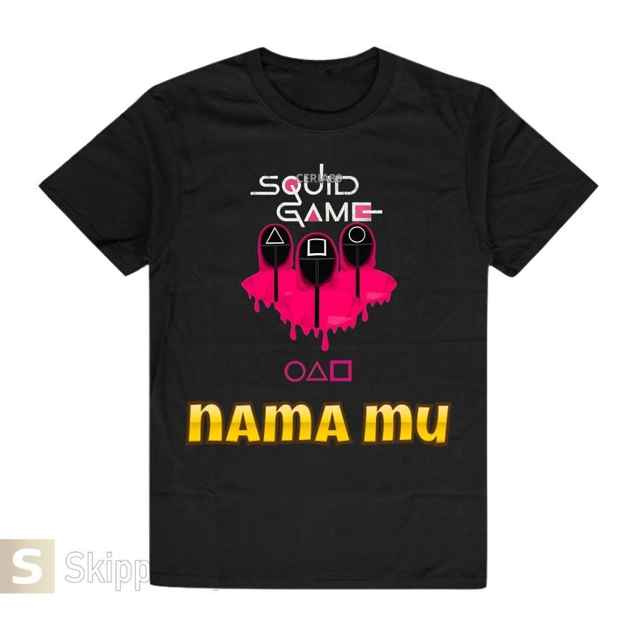 Baju Kaos Anak Laki Laki Perempuan Gambar Squid Game Kaos Oblong Anak Squid Game Lengan Pendek Baju 