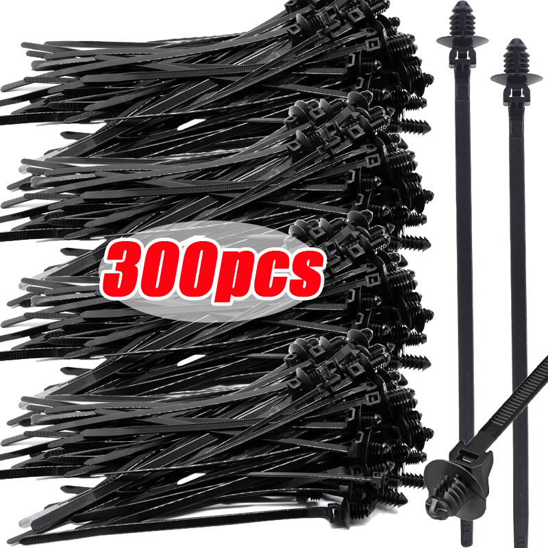 

1/300pcs Nylon Universal Cable Tie Buckles Self Locking Zip Tie for Car Automotive Wire Cable Management Fastener Fixed Straps