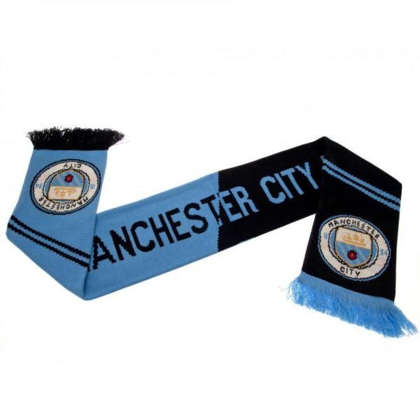 Manchester City FC Vertigo Scarf, Syal, Official Licensed Product