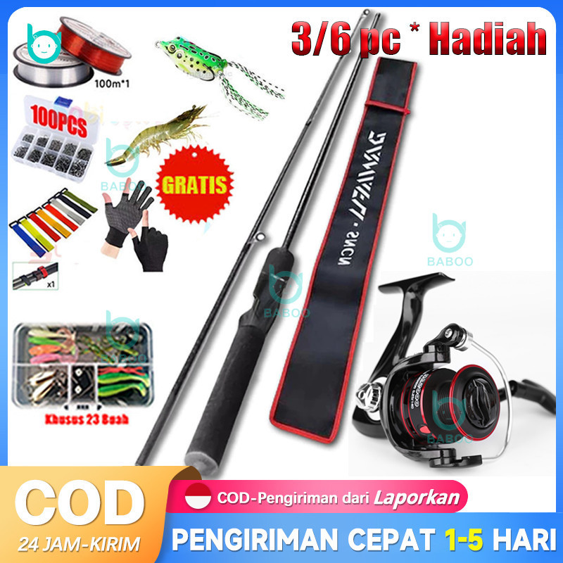 【# Beli 1 Dapat 8 #】joran pancing 1.8m/2.1m 2 bagian pancing reel 2000 3000 4000 5000 6000 7000 jora