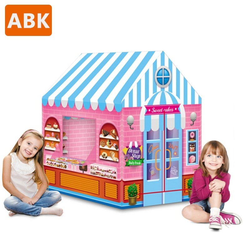 NMZSHOP AIBAKE Mainan Tenda Lipat Anak Anak Jumbo Karakter Perempuan Laki Laki Tenda Anak Karakter