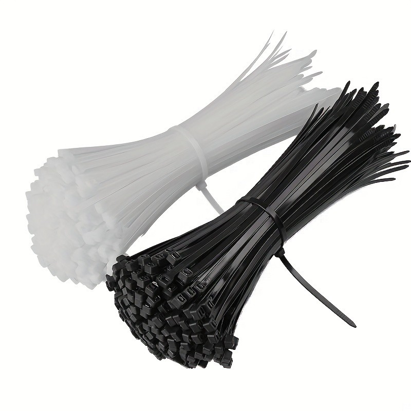 

200Pcs 3*150 Nylon Cable Ties Adjustable Self-locking Cord Ties Straps Fastening Loop Reusable Plastic Wire Ties For Home Office