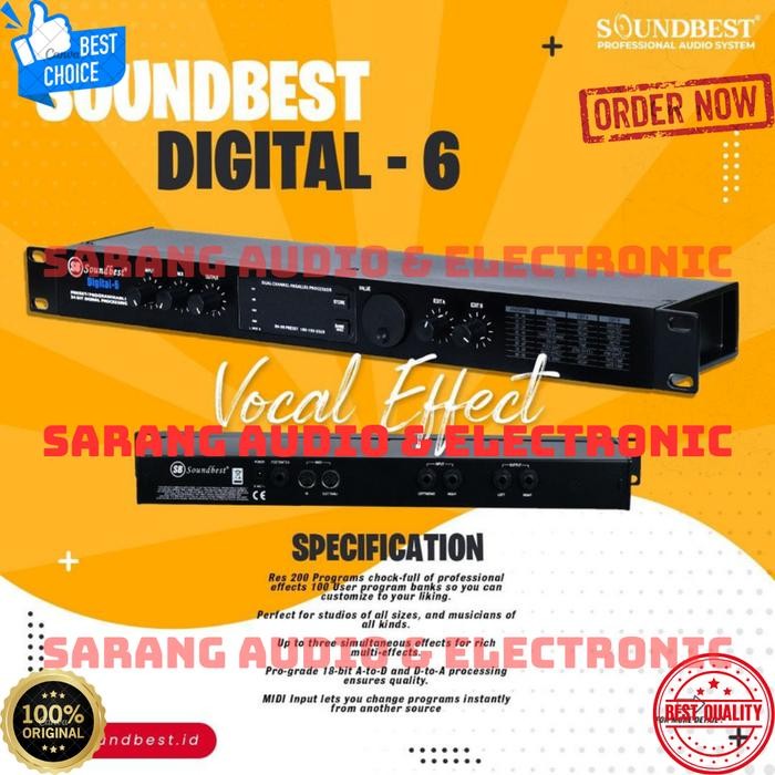 Vocal Effect SOUNDBEST Digital 6 Original Digital6 Effect Vocal Efek
