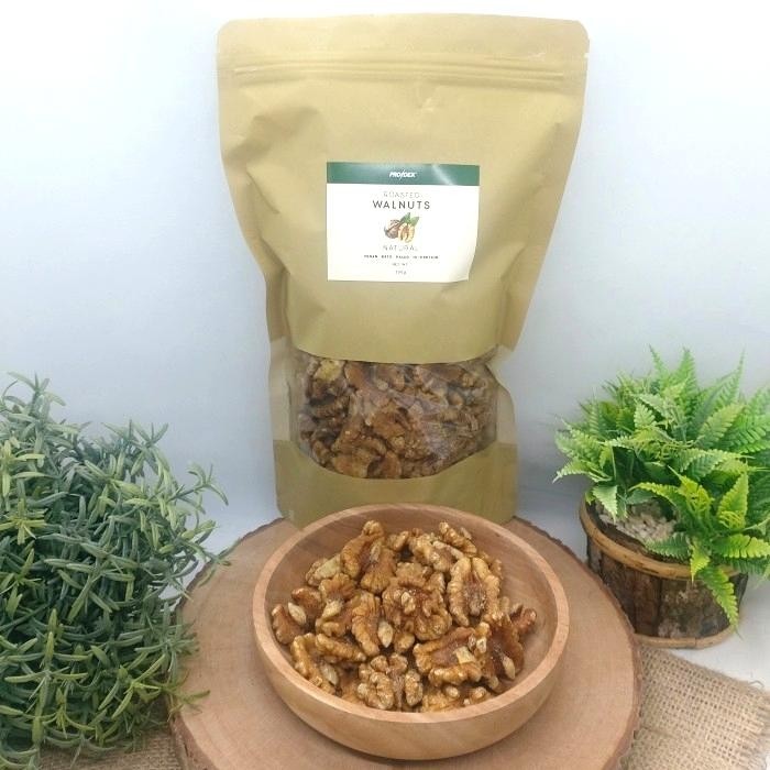 

Prodex Roasted Walnuts - Nuts, Kacang, Healthy Snack, Sehat, Diet - 200 gram