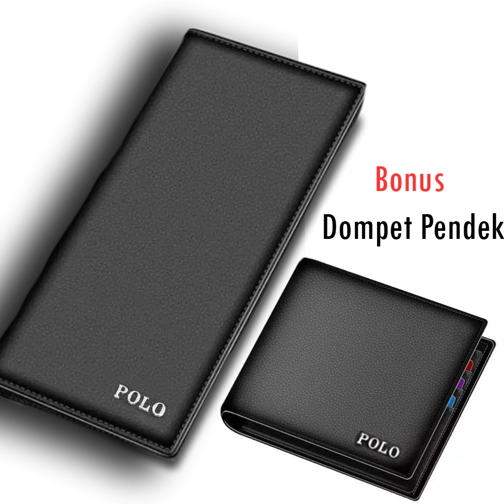 Beli 1 Dapat 2 Dompet Panjang Gratis 1 Dompet Pendek Kulit Pria Dompet Panjang Pria Lipat Dua Bonus 