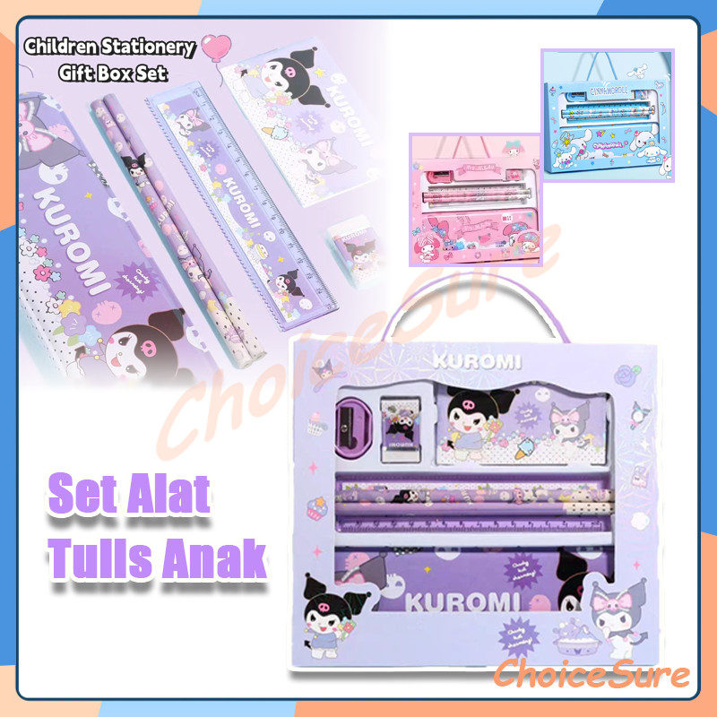 

Alat Tulis dan Kotak Pensil Sanrio/Paket Alat Tulis Set 7 in 1/Set Tempat Pensil Siswa