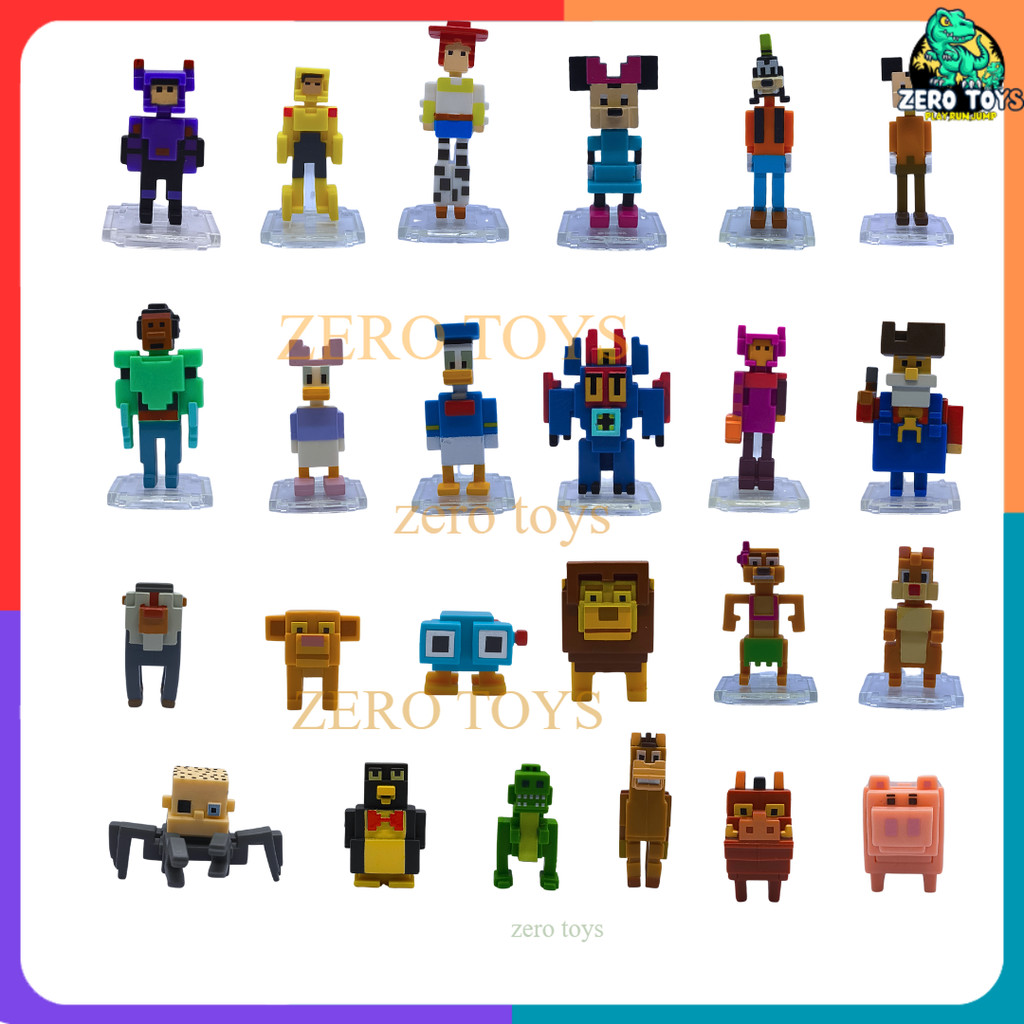 Figure Mini  Crossy Road Minecraft Donal bebek Mainan minifigur pajangan